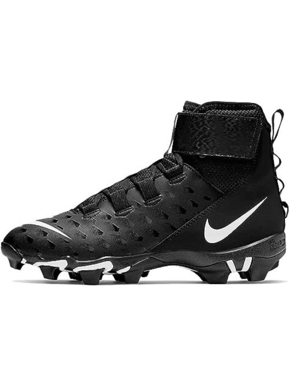 Nike Force Savage 2 Shark Football Cleats Men’s Size 9 Black White AQ7722-001